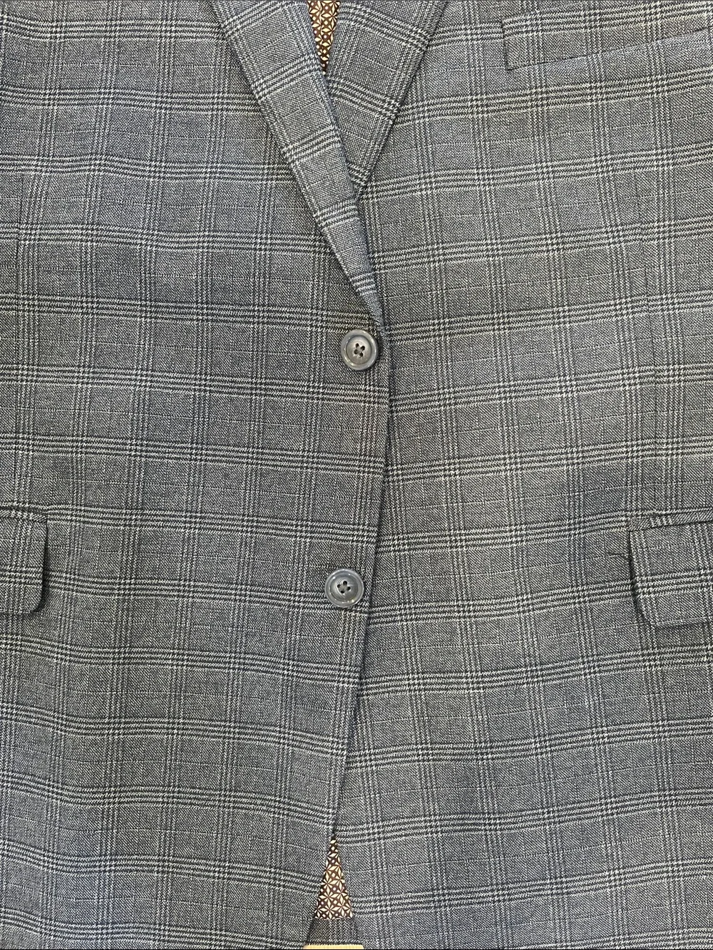 Men's Tailored Blue Glen Plaid Sport Coat - Classic Two-Button Blazer